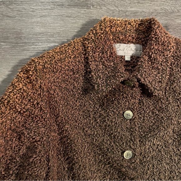 Vintage Earl Rutenberg Collection Brown Textured Jacket Small Artsy Contemporary - Picture 3 of 16